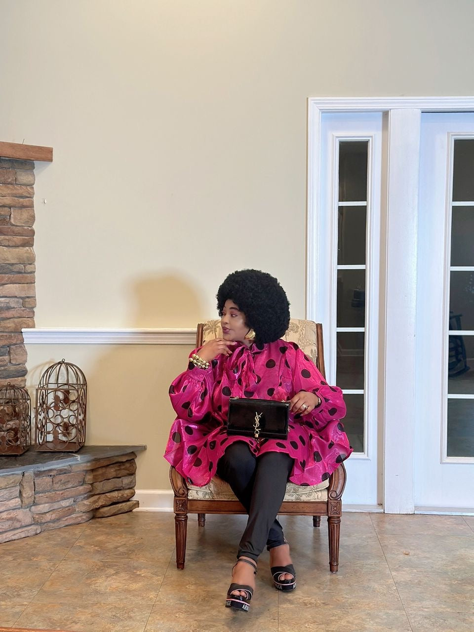 Polka Dot organza Top