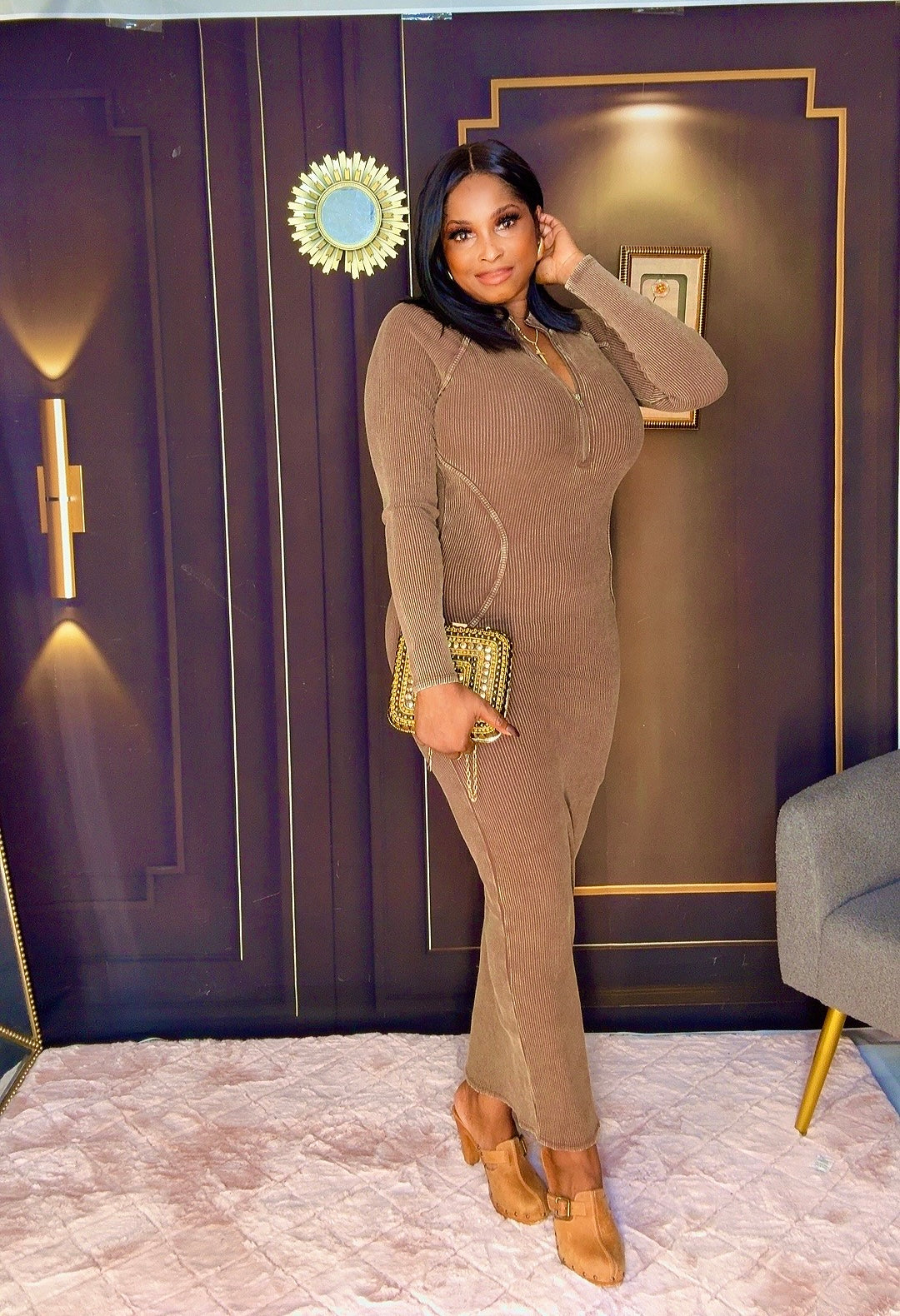 Coco Mineral Wash Midi Dress