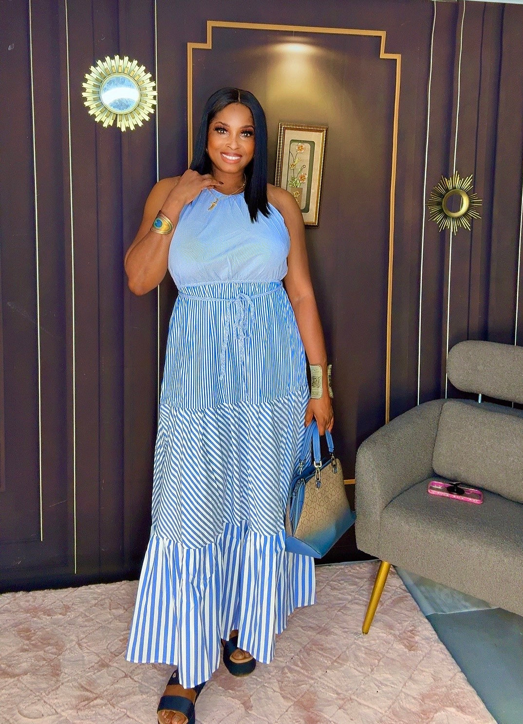 Gingham Maxi Dress
