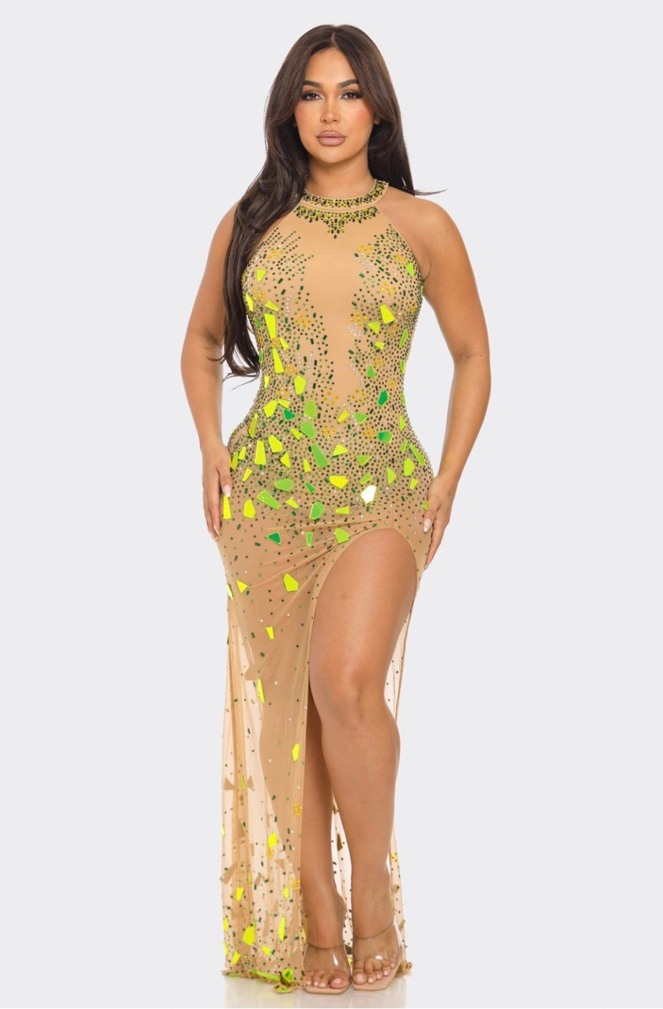Breaking Glass Embellished Dress