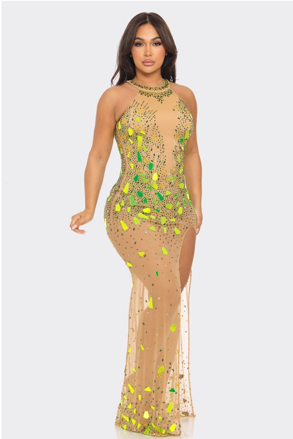 Breaking Glass Embellished Dress