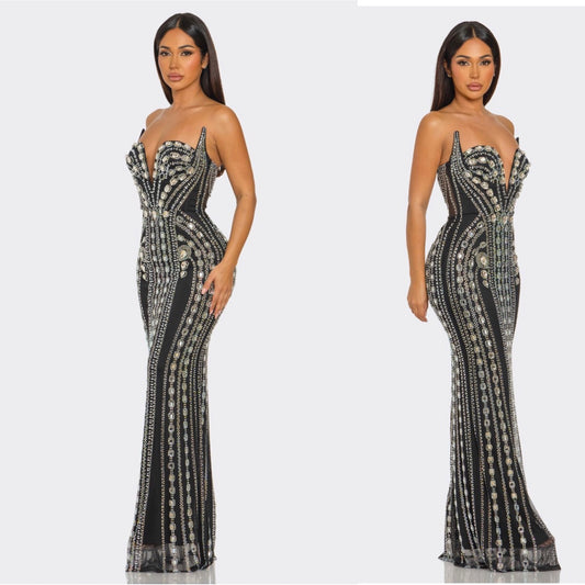 Riri Luxe Rheinstone maxi