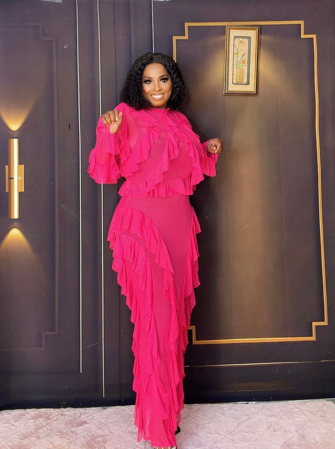 Amira Mesh Skirt Set