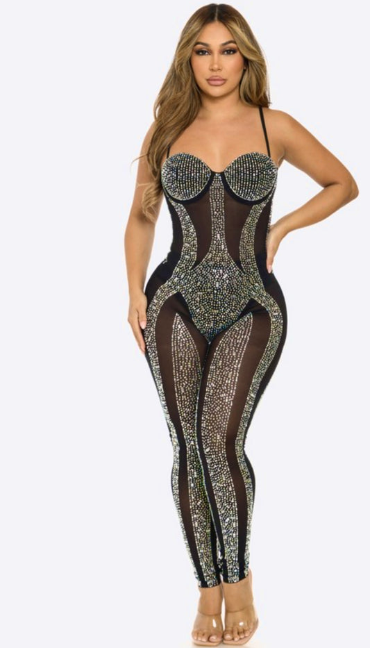 Tierra Rhinestone Jumpsuit