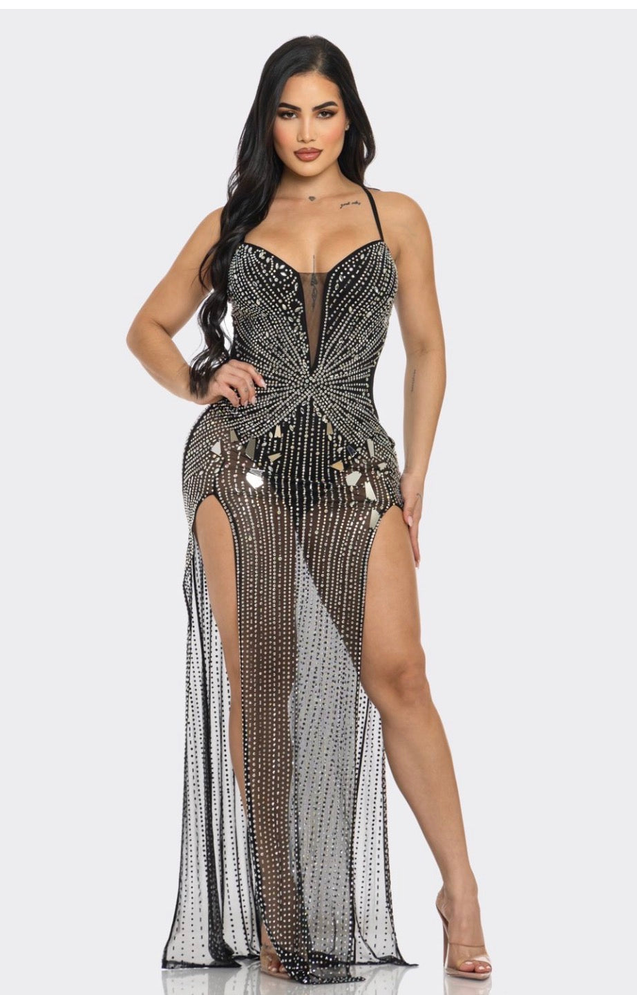 Inibi Bling Luxe double Slits Dress