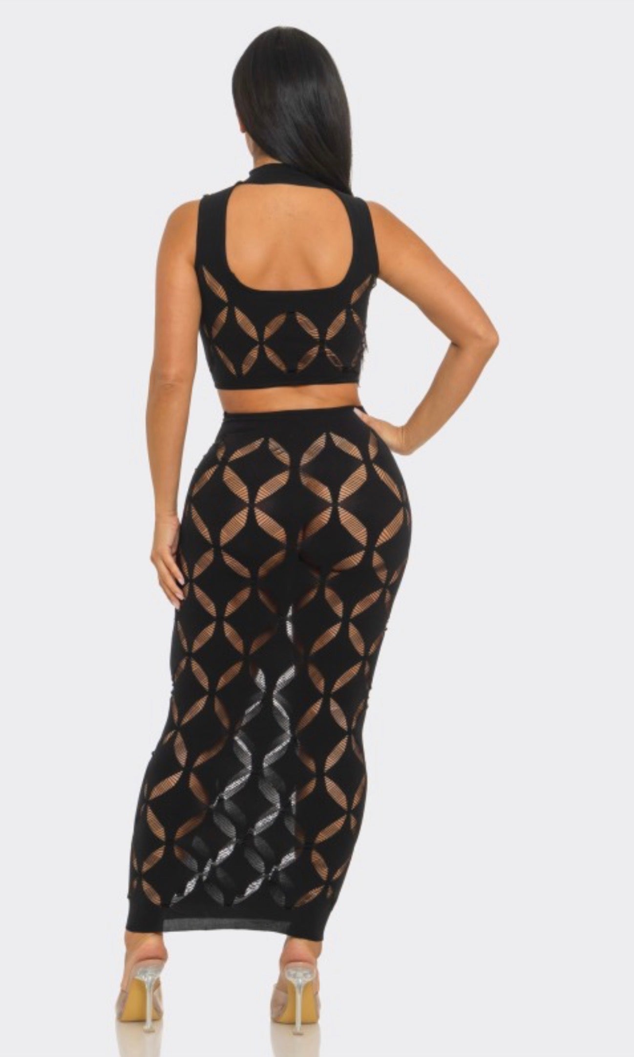 Mira Bodystocking Skirt Set