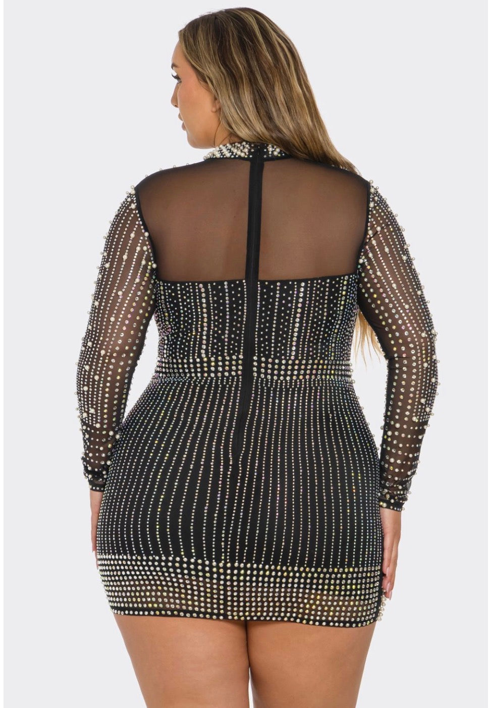 Mikari Crystal Embellished Dress