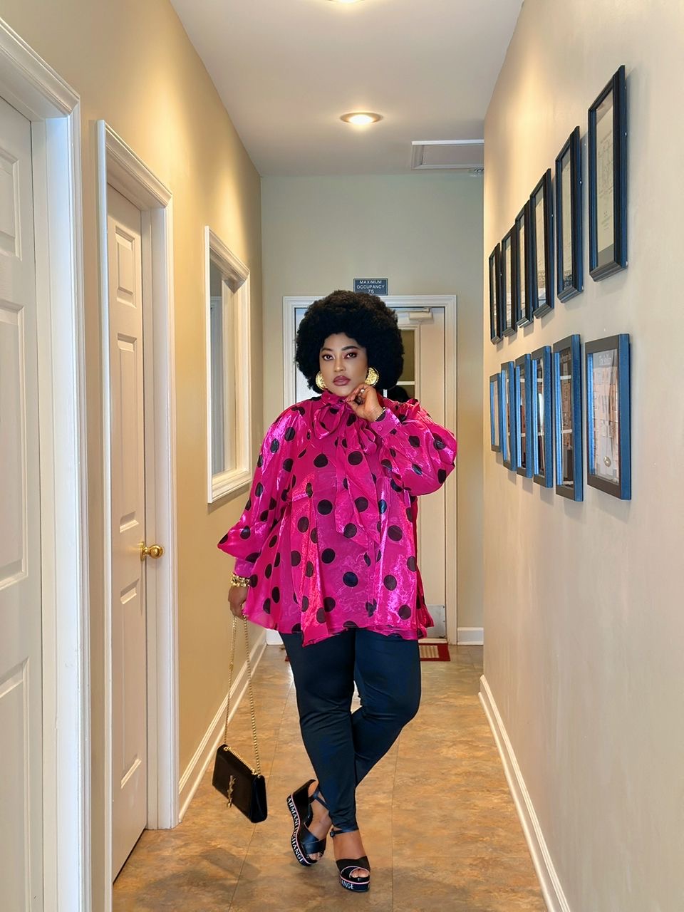 Polka Dot organza Top