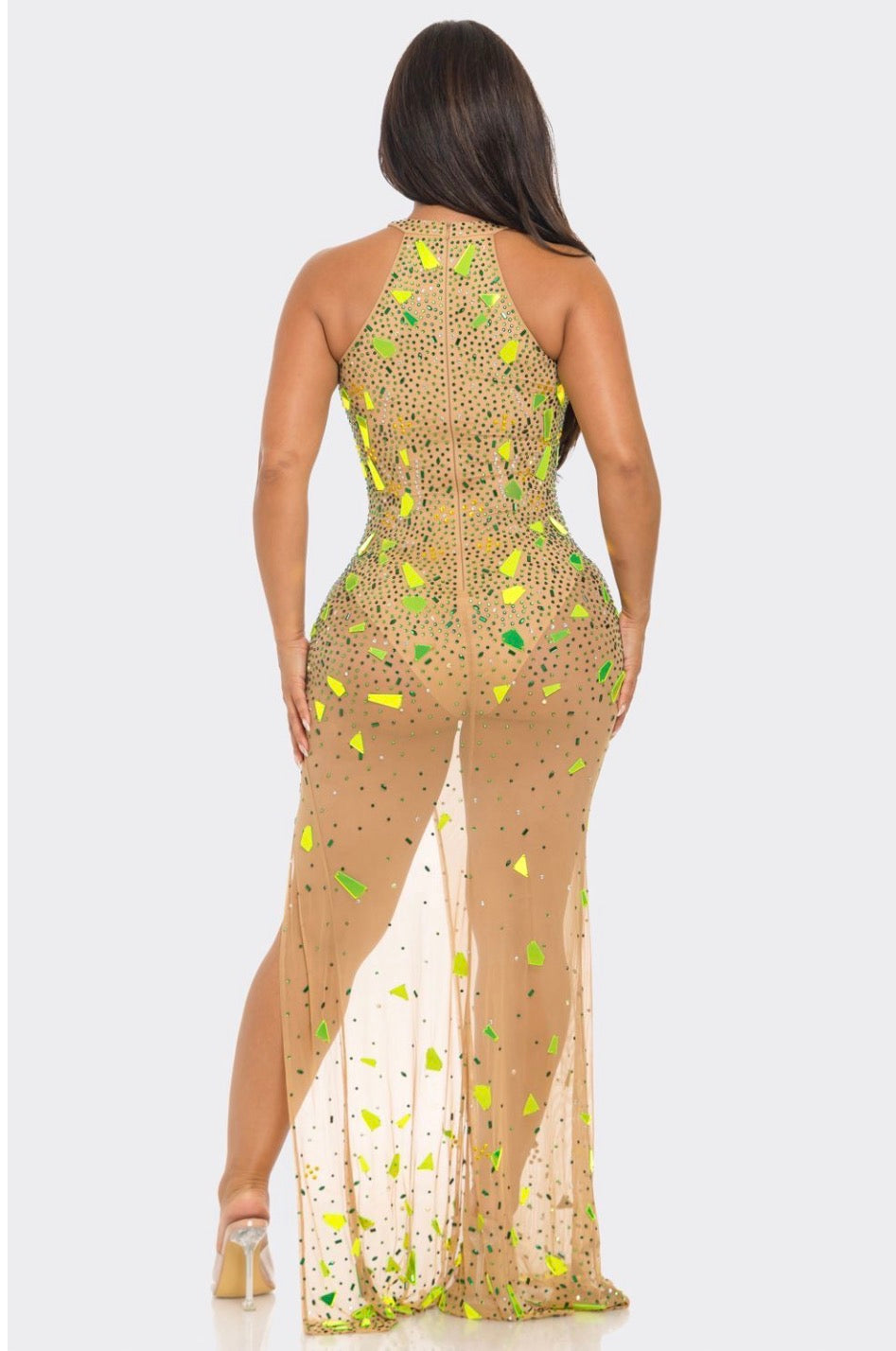 Breaking Glass Embellished Dress