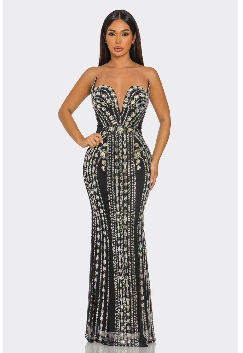Riri Luxe Rheinstone maxi