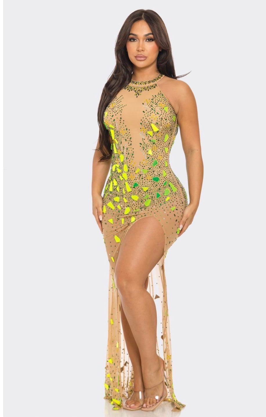 Breaking Glass Embellished Dress