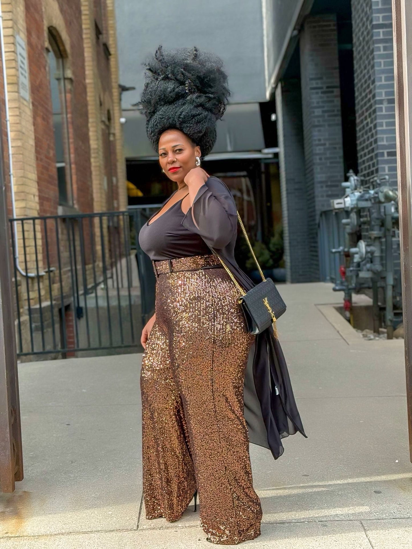 Sequin Jumpsuit Kimono 2 piece set
