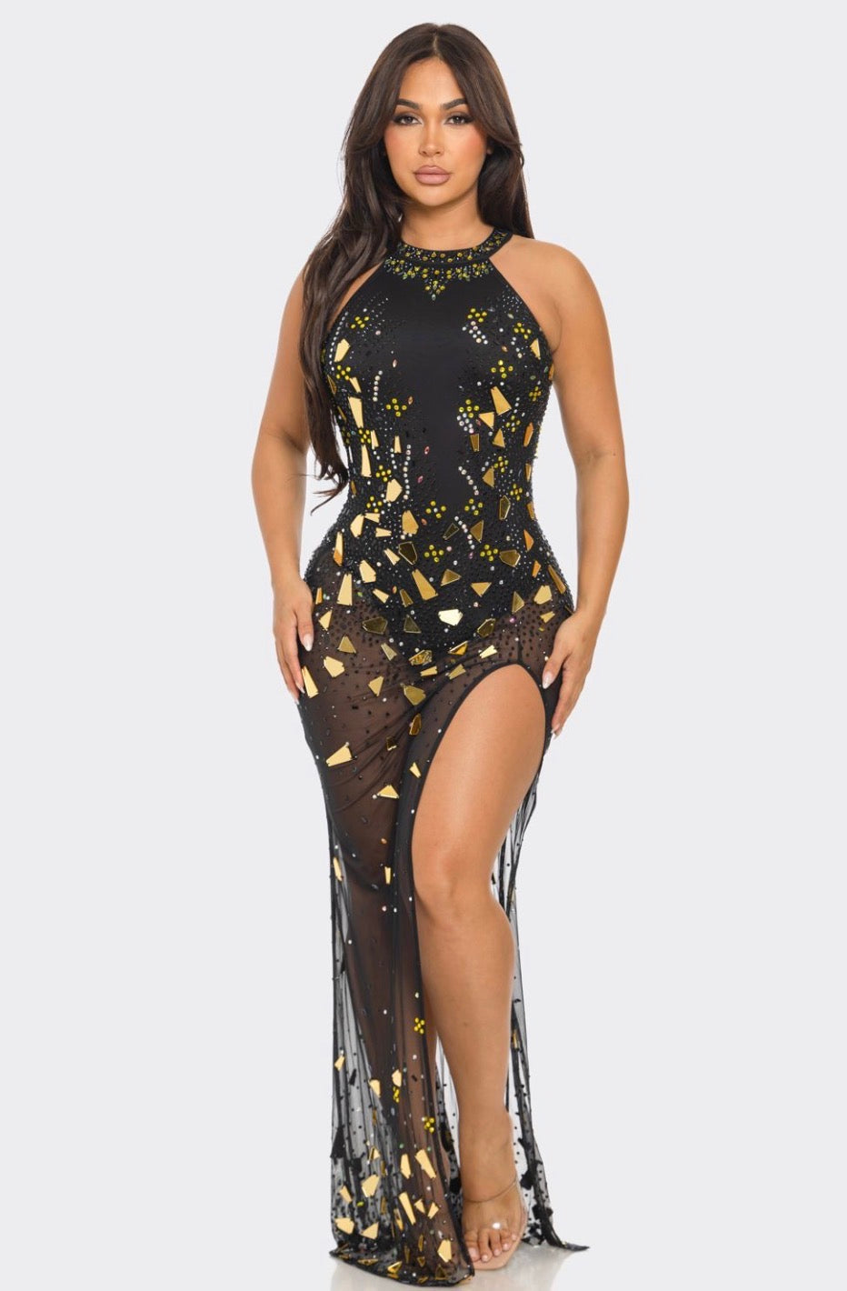 Breaking Glass Embellished Dress