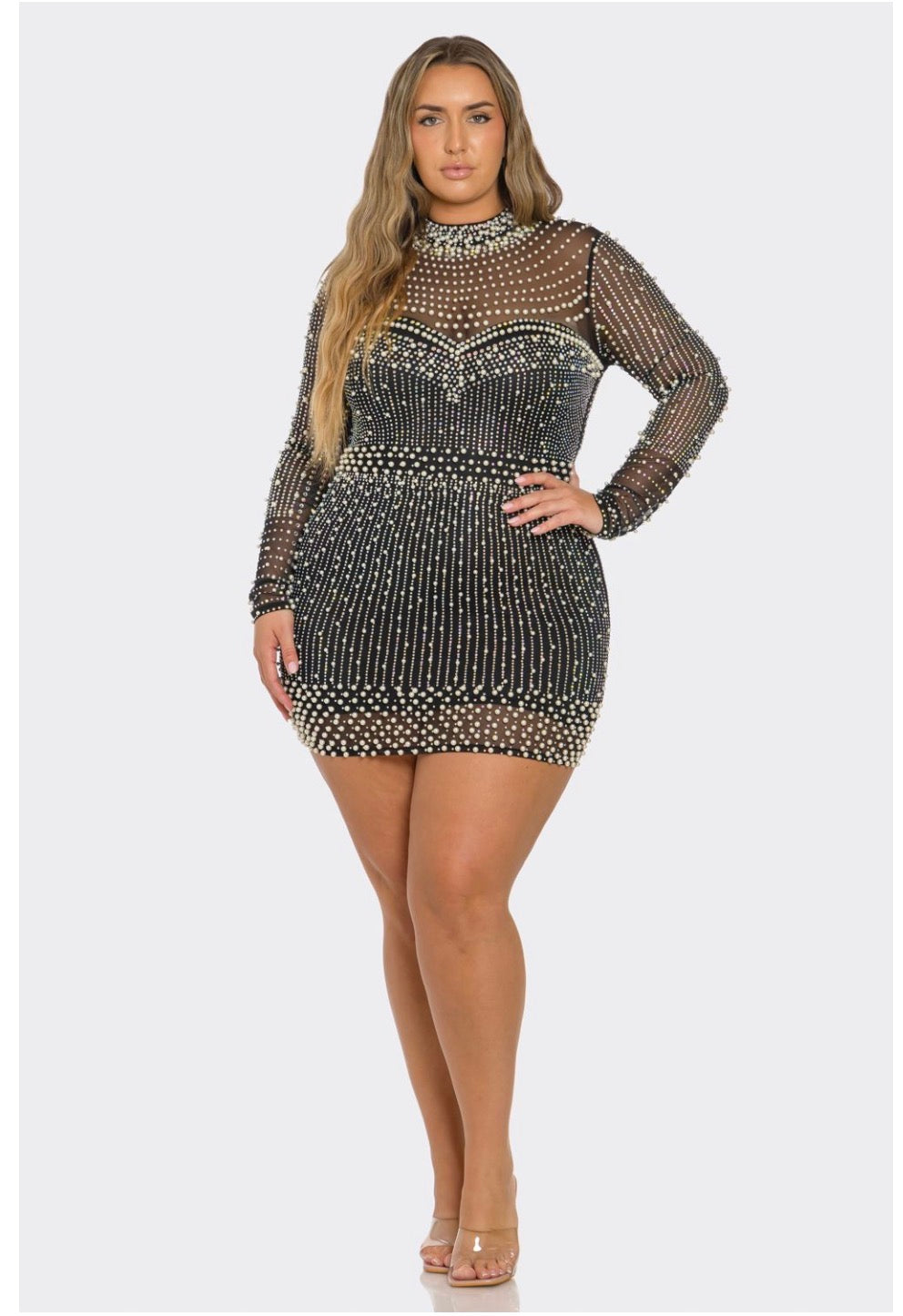 Mikari Crystal Embellished Dress