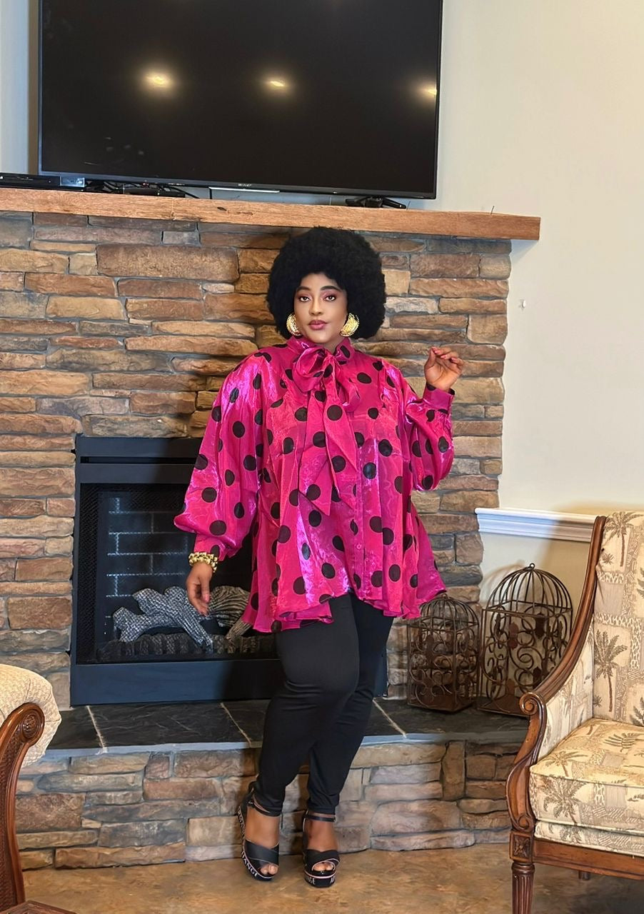 Polka Dot organza Top