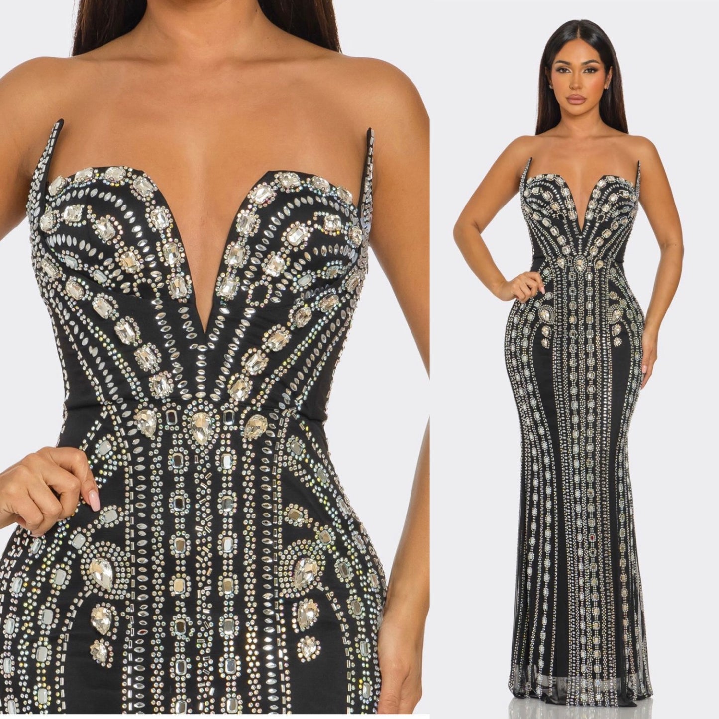 Riri Luxe Rheinstone maxi