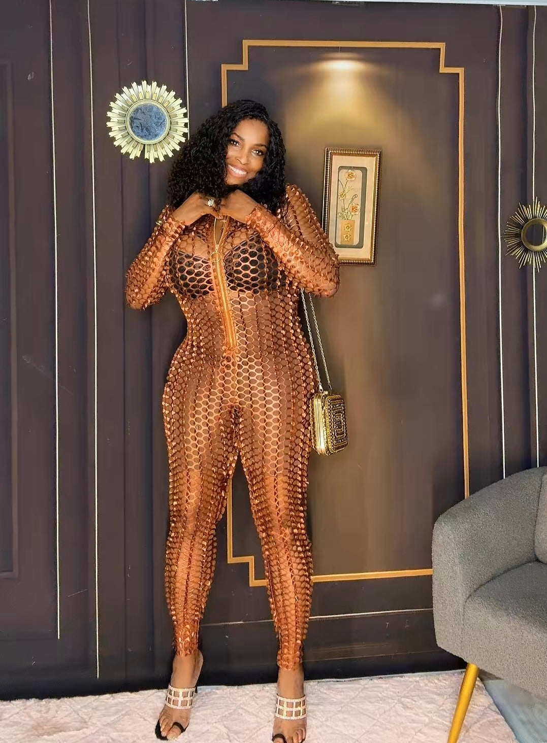 Electric Bronze Jumpsuit