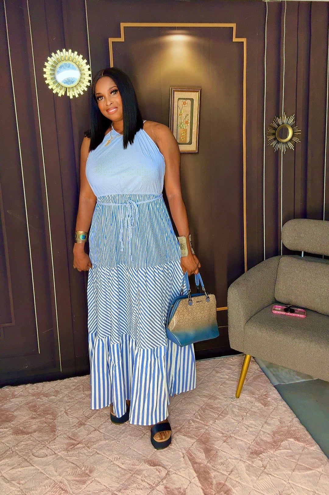 Gingham Maxi Dress