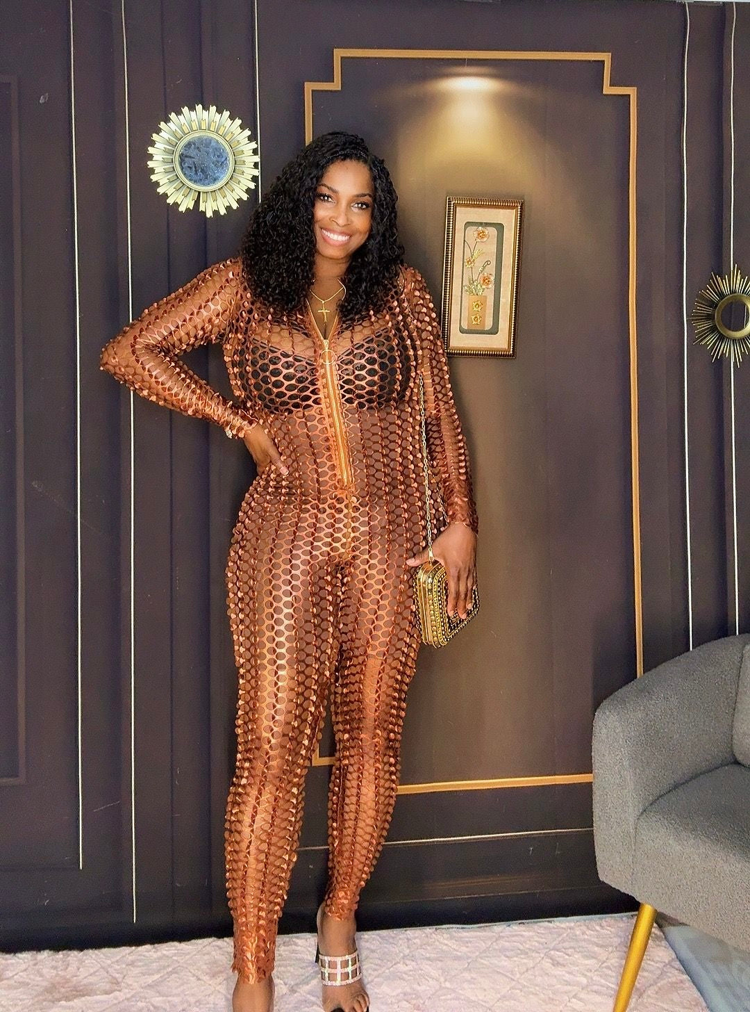 Electric Bronze Jumpsuit
