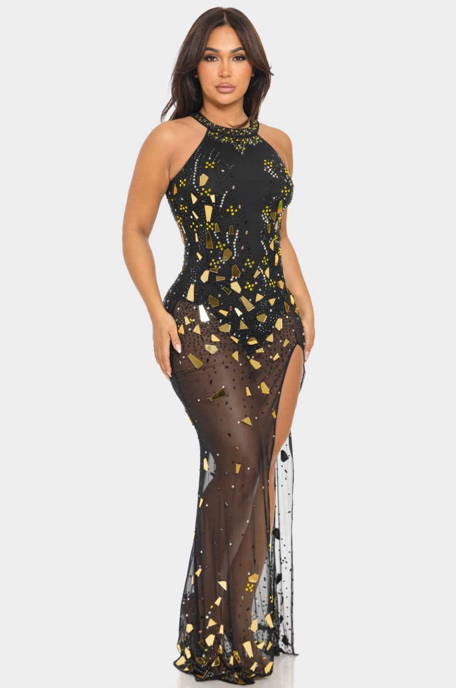 Breaking Glass Embellished Dress