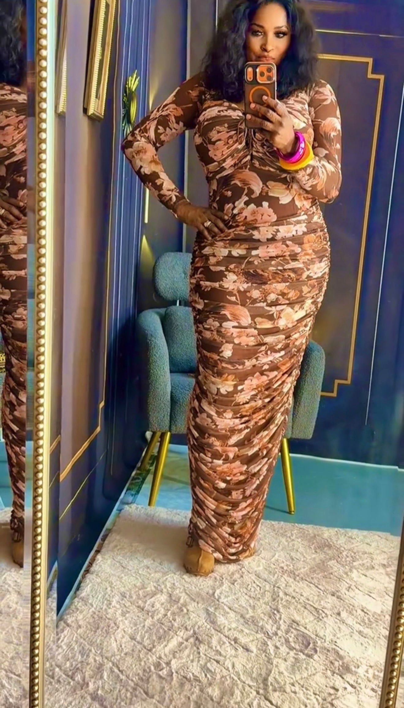 Nina Mesh Sheer Maxi Dress