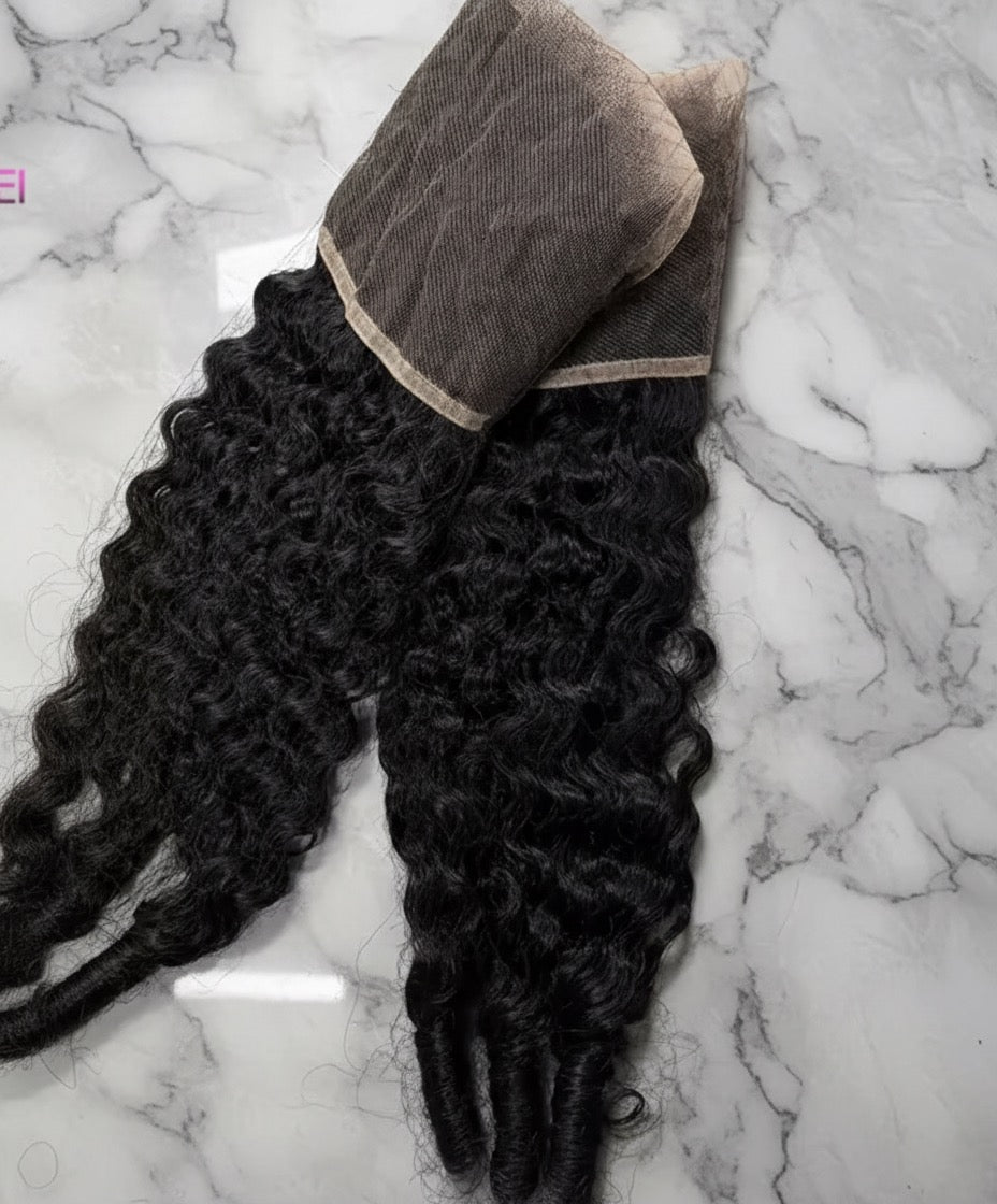 Burmese Curly Closure (Natural Color)